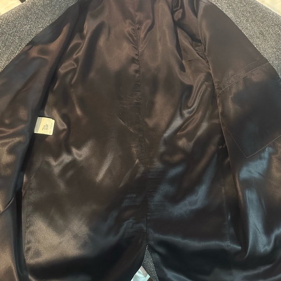 Vintage Casualcraft Men’s Gray Wool Blend Herringbone Peacoat USA Made Size 44L - Picture 6 of 9